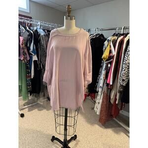 Umgee - Light Pink Long Sleeve Tunic Top - Medium